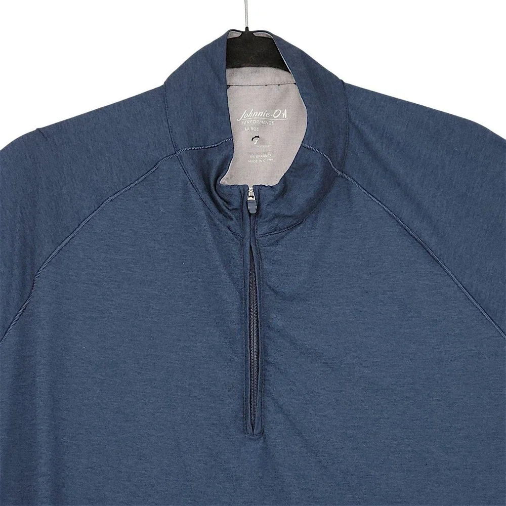 Johnnie O 1/4 Zip Pullover XL Men Blue Freeborne Performance Activewear Preppy